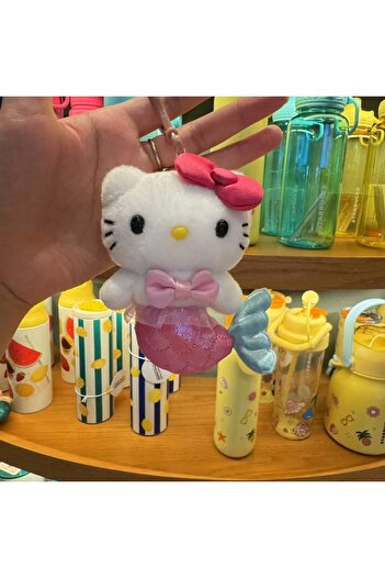 Miniso 2 Sanrio American Version of The Hello Kitty Black Skin Mermaid Doll Keychain Cartoon Kitty Cat Bag.