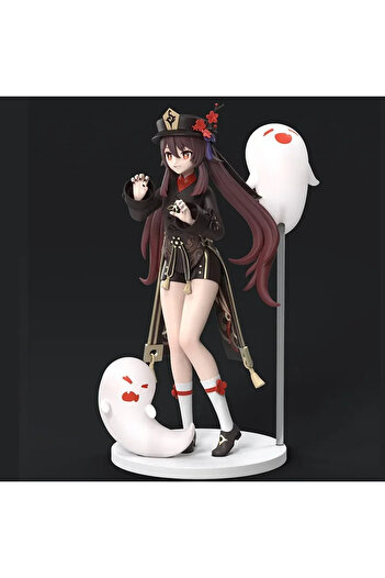BANDAI A 20CM Game Genshin Impact HuTao Figure Seventy-seventh Wang Sheng Hall Master Desktop Figurines PV.