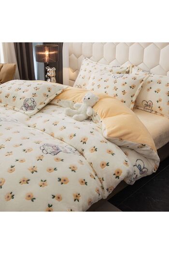 JOJO HOME Cocolino Double Bed Linen, 4 pieces, with ELASTIC, Bunny