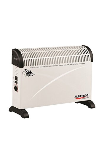 ALBATROS Electric convector, power 2000 W, 3 power levels, adjustable thermostat, Turbo function - fan...