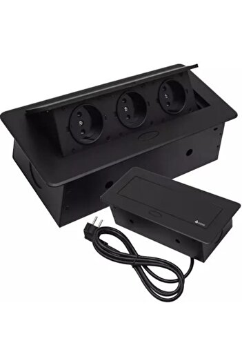 EBA Hidden Countertop Socket, Izoxis, Black, 21659