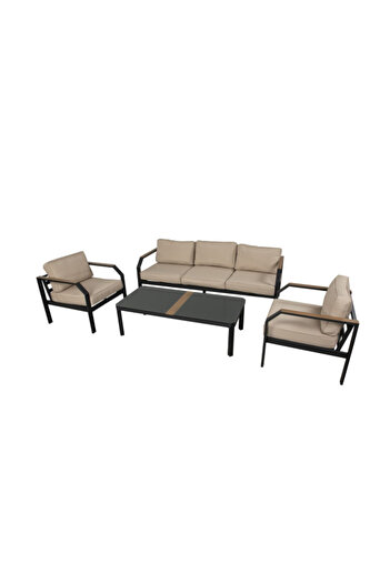 Living Accents 4-Piece Contemporary Design Durable Outdoor Seating Set