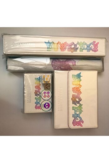 BANDAI WHITE Genuine Pokemon Eevee Advanced Gift Box Eevee Game Peripherals Card Box Indicator Box Collecti