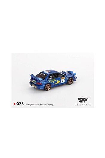 mini gt 975 Subaru Impreza Wrc98 1998 Rally Monte-Carlo 3Rd Place # 3 1/64 Scale Model Car