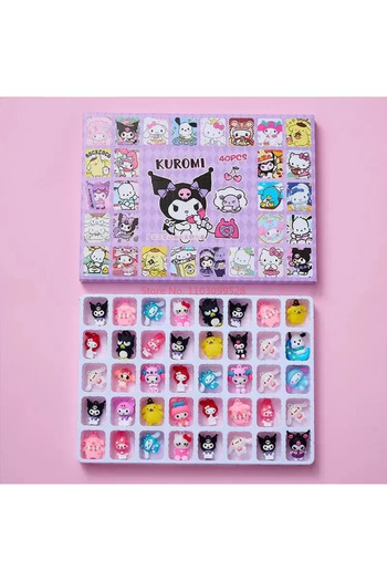 Miniso sanrio Sanrio Hellokitty Melody Doll Cartoon Gift Box Hole Outfit Children'S Handmade Cute Surprise