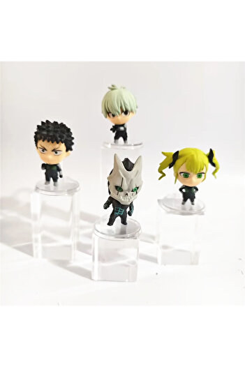 BANDAI with box 01 4pcs/set Amine Kaiju No. 8 Cute Version Model Toys 5cm