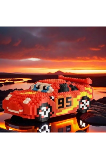 Choice 8808 1025 Pieces Lightning Mcqueen Building Block Toys, DIY Assembly Set, Home Decoration, Suitable