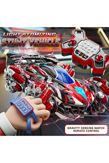 Choice 2355 Red Transformable remote control car, watch control, dynamic music spray, arbitrary steering, a