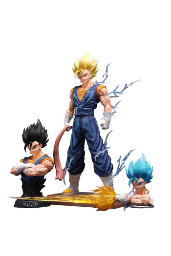 BANDAI about 32cm New 32cm Dragon Ball Figurine Hb Vegetto Gk Figures Super Saiyan Anime Figure Collectible