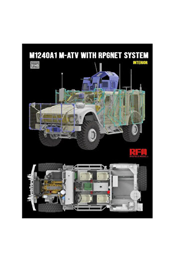 Choice Plastic Model Car Toy FIELD RYE 5145 US MRAP All Terrain Vehicle M1240A1 M-ATV with RPGNET System...