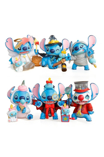 BANDAI No box new 6pcs Interstellar Baby Cute Cartoon Doll PVC Toy Anime Figure Desktop Ornament Kawaii Fa
