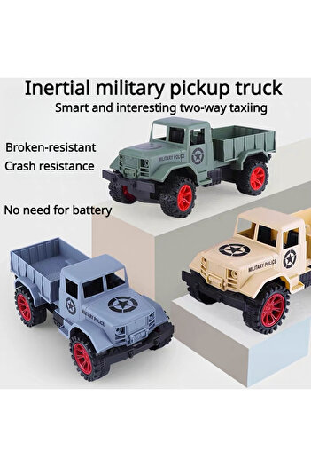 Choice Random one no box New Large Children's Inertia Military Truck Pickup Truck Big Truck Baby Car Model