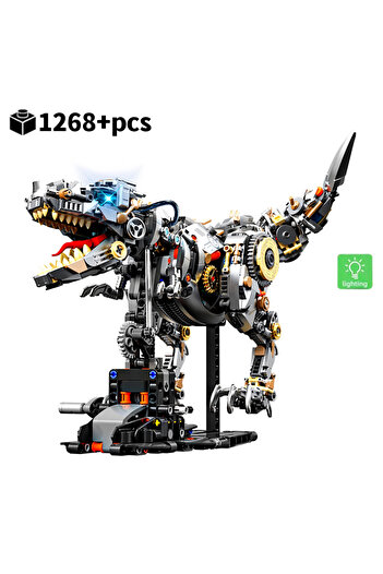 Choice 1268pcs STEM Creative Jurassic Mechanical Dinosaur Building Blocks Brick Tyrannosaurus Rex Animal wi
