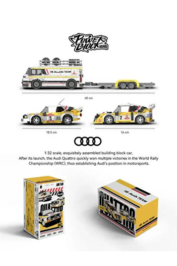 Choice 1 Set MOC Audi WRC Team 1:32 Building Blocks Sports Car Model Technical Racing Car Assembling Collec