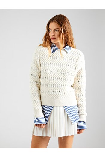About You METTE white sweater
