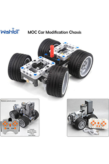 Choice MOC Basic Car Chassis for Sports Car Modification Support Redesign Motors Shock Absorbing Steerin...