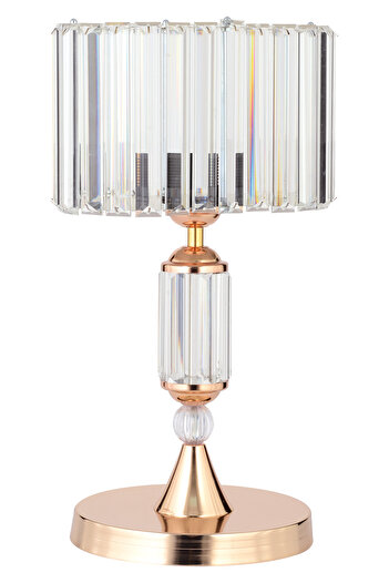 İstanbul Avize Luxury Crystal Stone Modern Gold Cylinder Lampshade