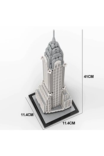 Choice 1201PCS 1201PCS MOC City Street View Chrysler Building 1:800 Scale Architecture Model Building Block