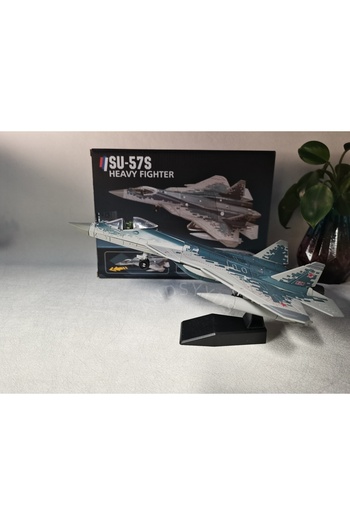 Choice A 1/100 Scale SU57 Fighter Airplane Model ABS Diecast Aircraft Su-57 Plane Model Toy For Collection.