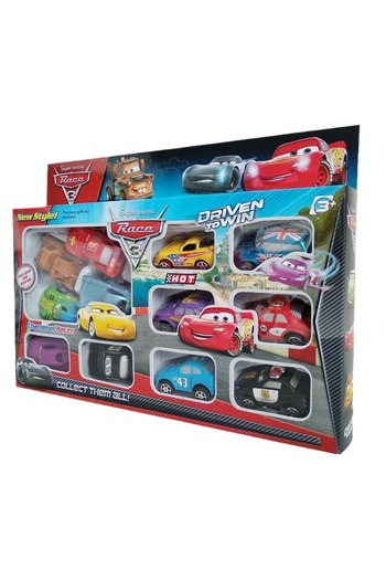 Miniso Full Set 12pcs New 12pcs Disney Pixar Cars Back Force Lightning Mcqueen Jackson 6cm Storm Mater Mode