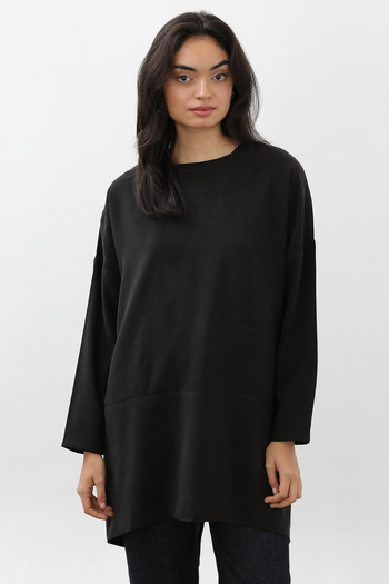 Modamorfo Women's Tunic with Cross Slit on the Back - 10675Tun