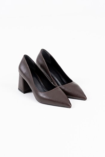 EMOYRA Valeria bitter coffee skin women's high heel shoes