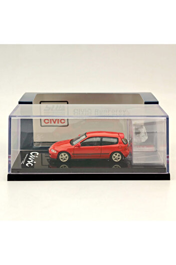 Choice 1/64 for CIVIC (EG6) Sir-S With Engine Display Model Milano Red HJ641017SR Diecast Models Car Col...