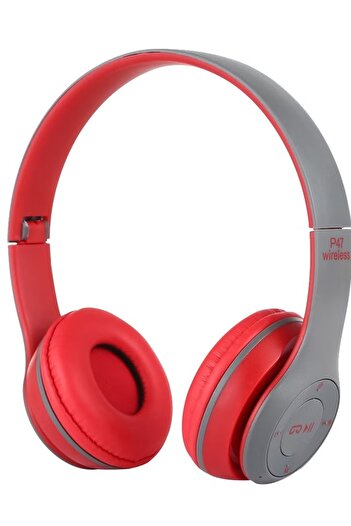 Primo Plus P47 Bluetooth Wireless On-Ear Headphone Red/Black