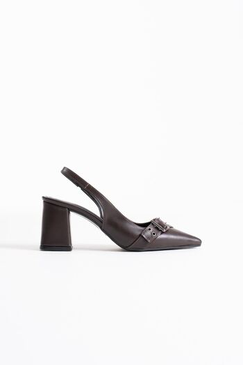 EMOYRA Keira bitter coffee skin women's high heeled shoes
