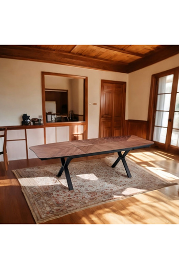 micasa Modern Design Veneer Extension Rectangular Table