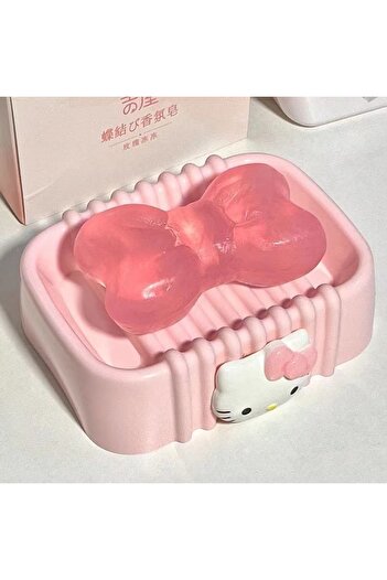 Miniso KITTY Hello Kitty Cartoon Soap Box Cute Home Bathroom Travel Storage Box