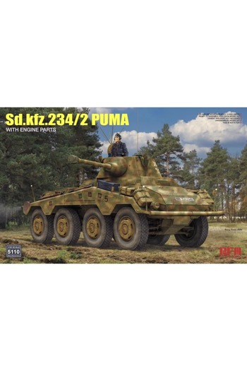 Choice نموذج رايفيلد RFM RM-5110 بمقياس 1/35 ألماني Sd.kfz.234/2 مع أجزاء المحرك - مجموعة نموذج مصغر
