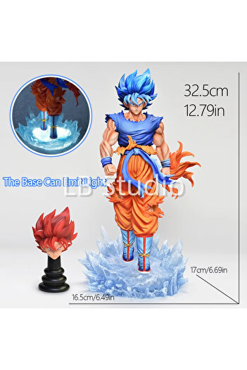 BANDAI Goku 32.5cm/12.79in Anime Dragon Ball Z Goku Figure Super Saiyan Action Figure Collectible Statue Mo