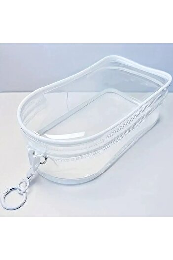 Choice A Colorful Transparent Protector Case Organizer Box for 17cm Labubu Plush Dolls Outdoor Display Bag.