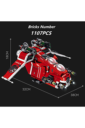 Choice no box MOC Galaxy Space Gunship Starship-Fighters Spaceships Aifcraft Dropship Model Building Blocks