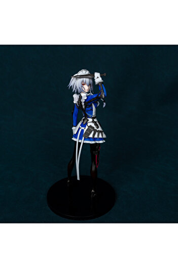 Choice 23cm Izayoi Sakuya 23cm Touhou Project Izayoi Sakuya Maid Hold A Knife Game Girl Figure Model Statue