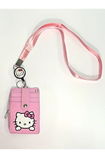 Miniso 1pc 1pc HelloKittys Printed Multi-functional Hanging Neck Retractable Card Holder Campus Card Meal C