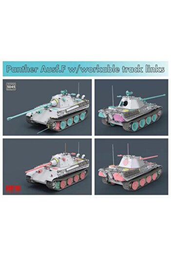 Choice دبابة رايفيلد متوسطة الحجم طراز RM5045 بمقياس 1/35 من طراز بانثر Ausf.F مع وصلات مسار Sd.kfz.171 قابلة للعمل