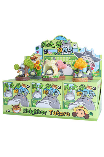 BANDAI 6pcs a set Hayao Miyazaki Anime Fairy Tale Valley Of Wind Elves Version Blind Box Figurine Periphera