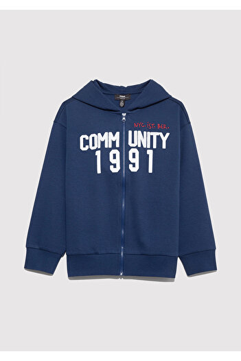 Mavi 6S10119-70721 Navy Blue Sweatshirt with Zipper