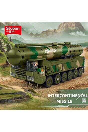 Sluban 186 قطعة بدون صندوق 186 قطعة صاروخ باليستي عابر للقارات أسلحة ضربة استراتيجية عسكرية