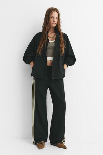Pull & Bear Tracksuit pants with side stripe