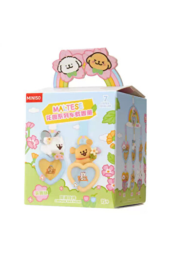 Miniso Random 1pc Line Puppy Maltese Garden Series Car Aromatherapy Ornaments Blind Box Cute Model Toy Doll