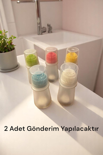 BABATİCARET Mini Chef Oil Dispenser Soft Silicone Tip Oil Dispenser Set of 2