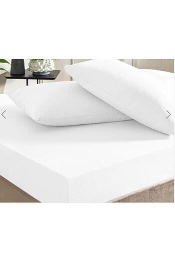 Taç Ranforce Elastic Double Sheet Set White