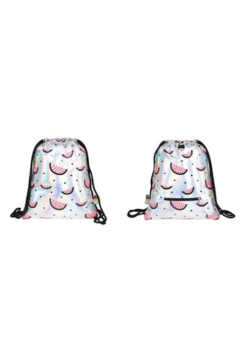 zola backpack sports bag, melon pattern, 45x38 cm, grey