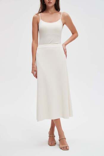 Livia Solid Midi Skirt