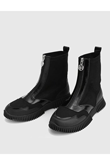 İLVİ Darkey Genuine Patent Leather Black Women's Boots