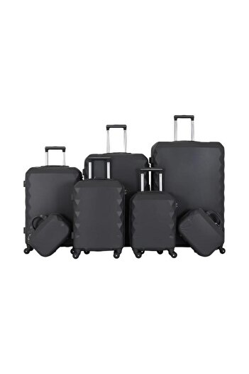 Red Sea 7-piece bag set includes 5 trolley bags and 2 makeup bags - with flexible covers - and a fixed digital lock - from the brand