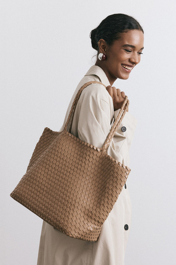 LUTVELIZADE Bag 2519 - Fine Knitted Camel Women's Bag